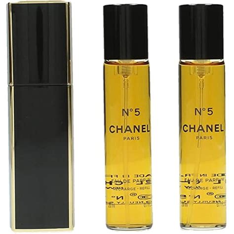 chanel no.5 eau de parfum purse spray and 2 refills